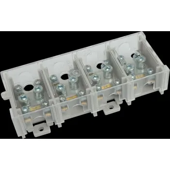 Stoupací svorkovnice, průřez hlavního vodiče 10-35mm2. 4póly, IP 20