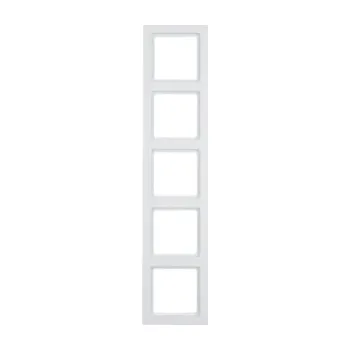 vypínač Rámeček, 5-násobný, Q.x, bílá sametová BERKER 10156099