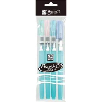 Umělecký štětec KURETAKE ZIG BrusH2O LONG se zásobníkem na vodu, 4ks