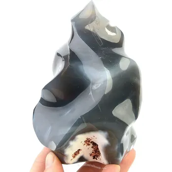 Přírodní kámen Dekorační achát plamen 857g sleva