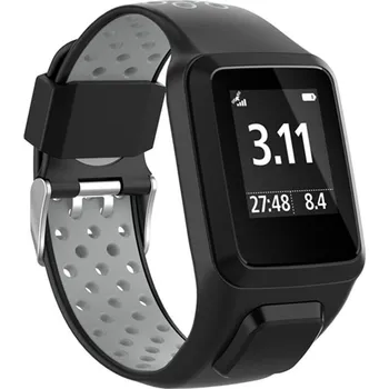 Ostatní příslušenství k chytrým hodinkám eses Silikonový řemínek pro TomTom - Černo šedý