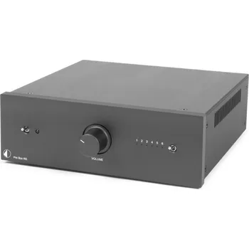 Hi-Fi Zesilovač ProJect Pre Box RS Černý (Audiofilský lampový předzesilovač plně symetrická Dual-mono konstrukce, 3 × RCA, 3 × XLR vstup, dálkový ovladač)