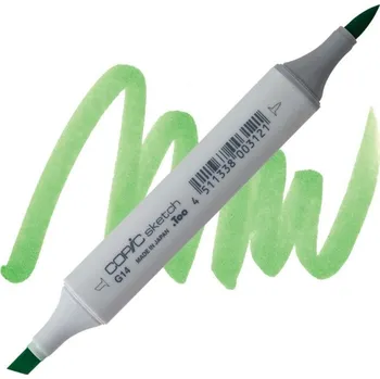 Lihová fixa COPIC Sketch oboustranná Brush & Chisel, G14 Apple green