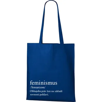 Nákupní taška Plátěná taška Feminismus, Barva Modrá, Velikost 40×45 cm, Canvas Nákupní taška 1109