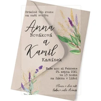 Svatební dekorace Plexi oznámení LEPY