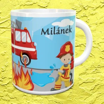Hrnek se jménem Hasič Bílý Plastový hrnek (+25 Kč)