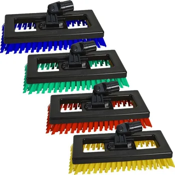 Čištění pro koně Plochý kloubový SYR kartáč - modrý