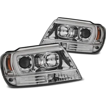 Přední světlomet TUNING-TEC Přední světla Jeep Grand Cherokee 99-05 - chrom TUBE LIGHT