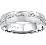 Snubní stříbrný prsten GLAMIS v provedení se zirkony pro ženy velikost obvod 63 mm QRD8453W-obvod 63 mm