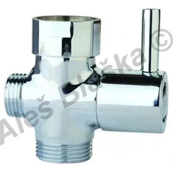 Vodovodní baterie Přepínač sprchy 3/4"x1/2"x3/4" pro vodovodní baterii (sprchový) - chrom 89235