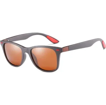 Sluneční brýle Sluneční brýle polarizační, obroučky šedé, hnědá skla