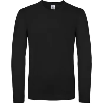 Pánské tričko Triko s dlouhým rukávem B&C LSL - černé, XL