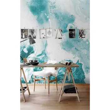 Tapeta Coloray Fototapeta Mramor malovaný v modré palmy Samolepící Fototapeta Vliesová 250 x 250 cm coloraydecor-f-as-110988872