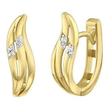 Šperk Zlaté náušnice THALIA se zirkony QRG789K