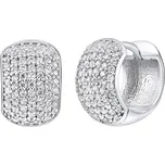 Stříbrné náušnice kruhy AMYTIS se zirkony QRE594