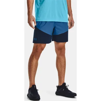 Pánské sportovní kraťasy Under Armour UA Knit Woven Hybrid Shorts-BLU - modré Velikost: L