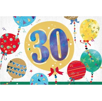 Blahopřání 30 - balónky 3D