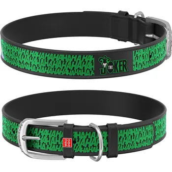 Obojek pro psa WAUDOG obojek kožený DC Joker (29-38cm/2cm)