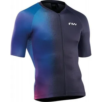cyklistický dres NW Blade Jersey Short Sleeve Black/Iridesc XL