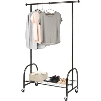 Věšák Wenko Věšák na kolečkách PROFI s botníkem, černý