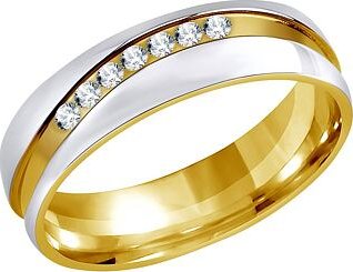 Snubní prsten MARIAGE z chirurgické oceli pro ženy velikost obvod 56 mm RRC2050-Z-obvod 56 mm