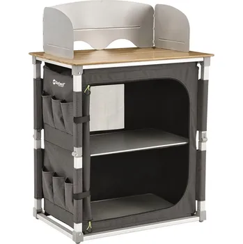 kempingová skříňka Outwell Padres Kitchen Table With Bamboo Table černá