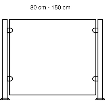 Plotový sloupek Hahn Steel Set zábrany do 80 do 150cm, sloupky O 33,7mm Výška sloupku: 75cm, Délka pole: 80cm