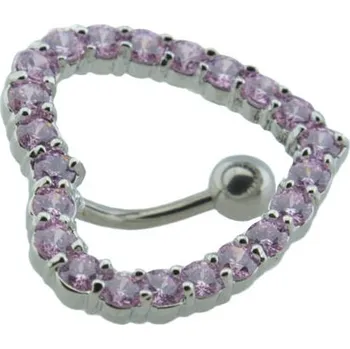 Piercing Doria Piercing do pupíku z oceli stříbrný D046