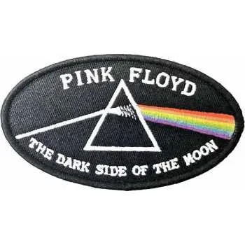 Nášivka Merch Pink Floyd: Nášivka Dark Side Of The Moon Oval Black Border