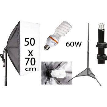 Fotoateliérová technika Softbox 50x70cm 60W, stativ streaming, youtubing (SB5W6)