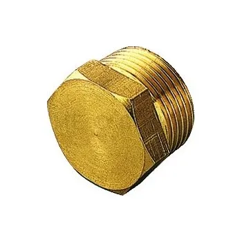Fitinka TIEMME - Itálie | Zátka (šestihran) mosazná (vnější závit) záslepka - MOSAZ - TIEMME - 3/8" TM1878