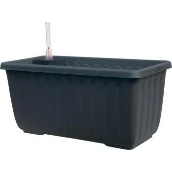 Truhlík PLASTIA s.r.o. Samozavlažovací truhlík SIESTA LUX 80 cm antracit