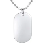 ID přívěsek Dog Tag včetně řetízku 70 cm z chirurgické oceli KMM37539