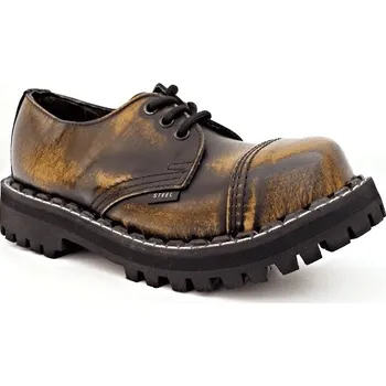 Pánská zimní obuv Steel 3dírkové žluté stírané 36