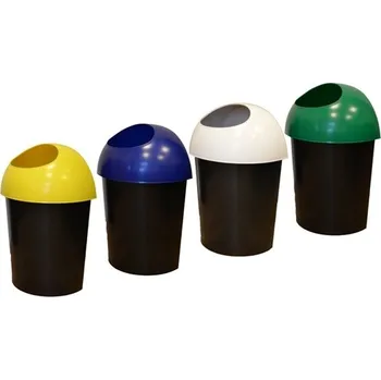 Odpadkový koš INJETON PLAST Plastový odpadkový koš závěsný s víkem 20 l bílá