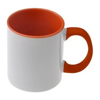 Hrnek s Vaší fotkou oranžový vnitřek a ucho