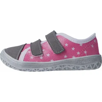 Dívčí polobotky Barefoot tenisky Jonap Airy - růžová hvězdy dívčí Velikost: 24