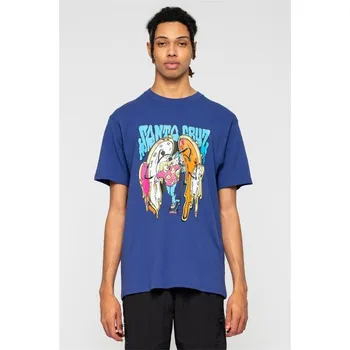 Pánské tričko SANTA CRUZ triko - Grabke Melting Clocks T-Shirt Navy Blue (NAVY BLUE) velikost: M