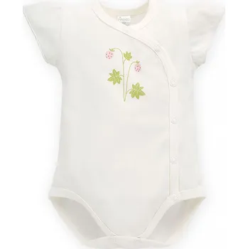 Kojenecký body Body krátký rukáv rozepínací Pinokio Summer Mood Ecru Strawberry 68