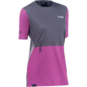 cyklistický dres Dámský cyklo dres Northwave Xtrail 2 S/S Jersey Dark Grey/Pink L