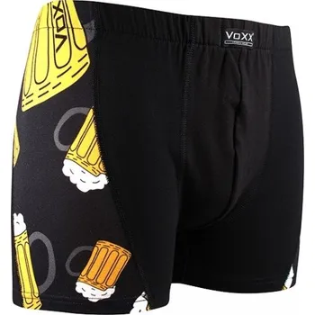 Pánské spodní prádlo Pánské boxerky Lonka KAMIL image PIVO L VELKÉ / černá