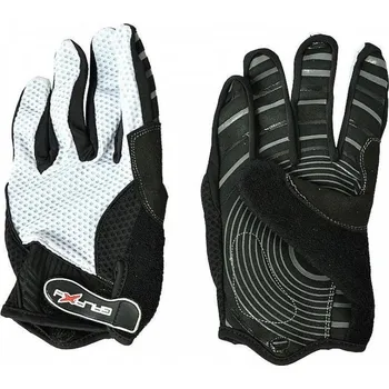 Cyklistické rukavice Galaxy DLOUHÉ BÍL/ČRN/ČERNÉ rukavice XXL