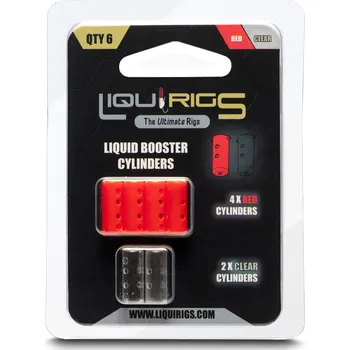 Umělá nástraha Liquirigs Liquid Zig Booster Kapsle 4+2 - Červená a Čirá