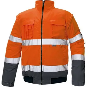 Pracovní oblečení CLOVELLY pilot bunda HV oranž./navy M