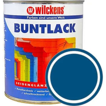 barva na kov Německá syntetická vrchní barva pololesk Wilckens Buntlack Seidenglaenzend 750 ml Barva: RAL 5010 - enziánová modrá
