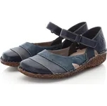 Dámské kožené baleríny M0950-14 Rieker modré Barva: blau, Velikost: 36