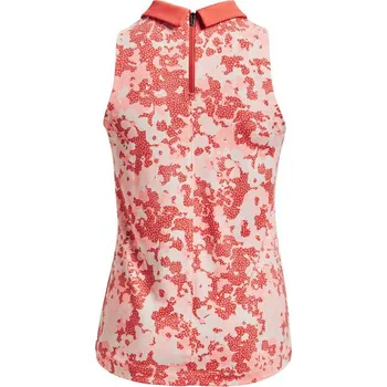 Dámské tričko Under Armour Zinger Rise Slvls Polo dámské polo bez rukávů, oranžové dámské, L