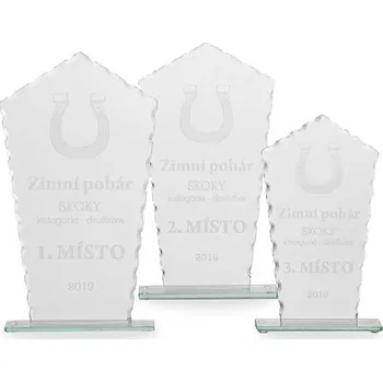 Skleněná plaketa 28000 - DOPRODEJ