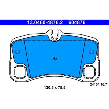 Brzdová destička Sada brzdových destiček, kotoučová brzda ATE 13.0460-4876.2