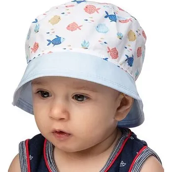 Klobouk dětský letní klobouček s rybičkami velikost 44